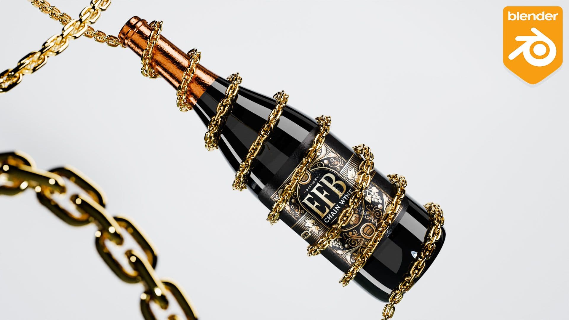 Blender Tutorial: Create a Luxurious Wine Bottle Product Visualization in Blender